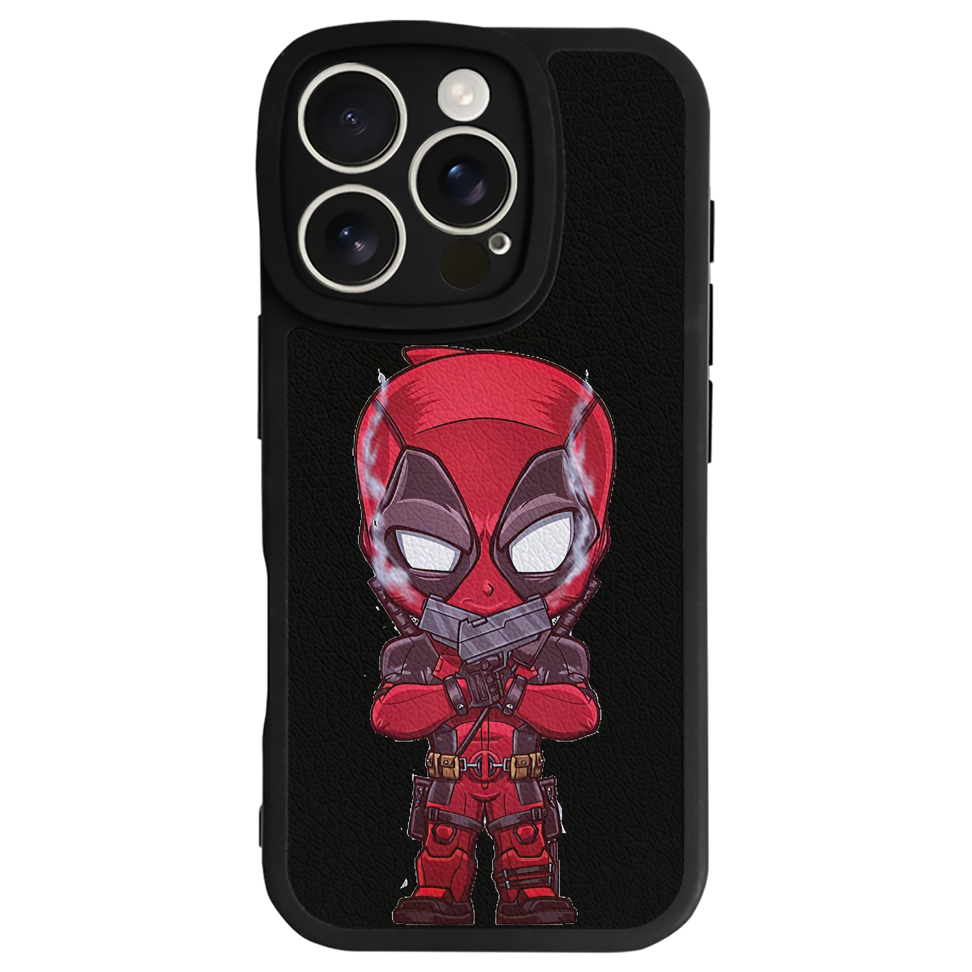 （画像用） Deadpool デッドプール 【iPhone 16シリーズ対応】シリコンスマホケース（レザー調） 材質：シリコン